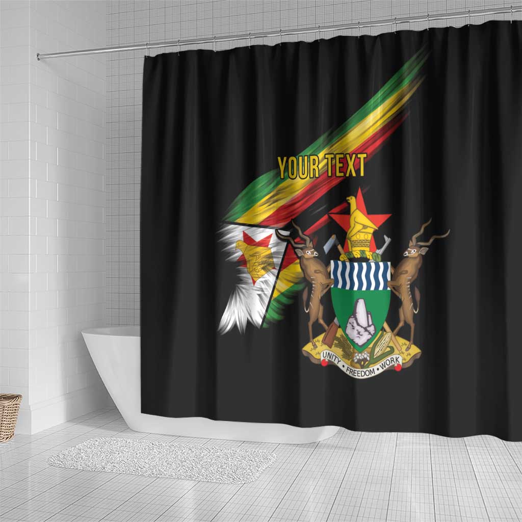 Zimbabwe Wings Flag Shower Curtain Proudly Zimbabwean - African Pride