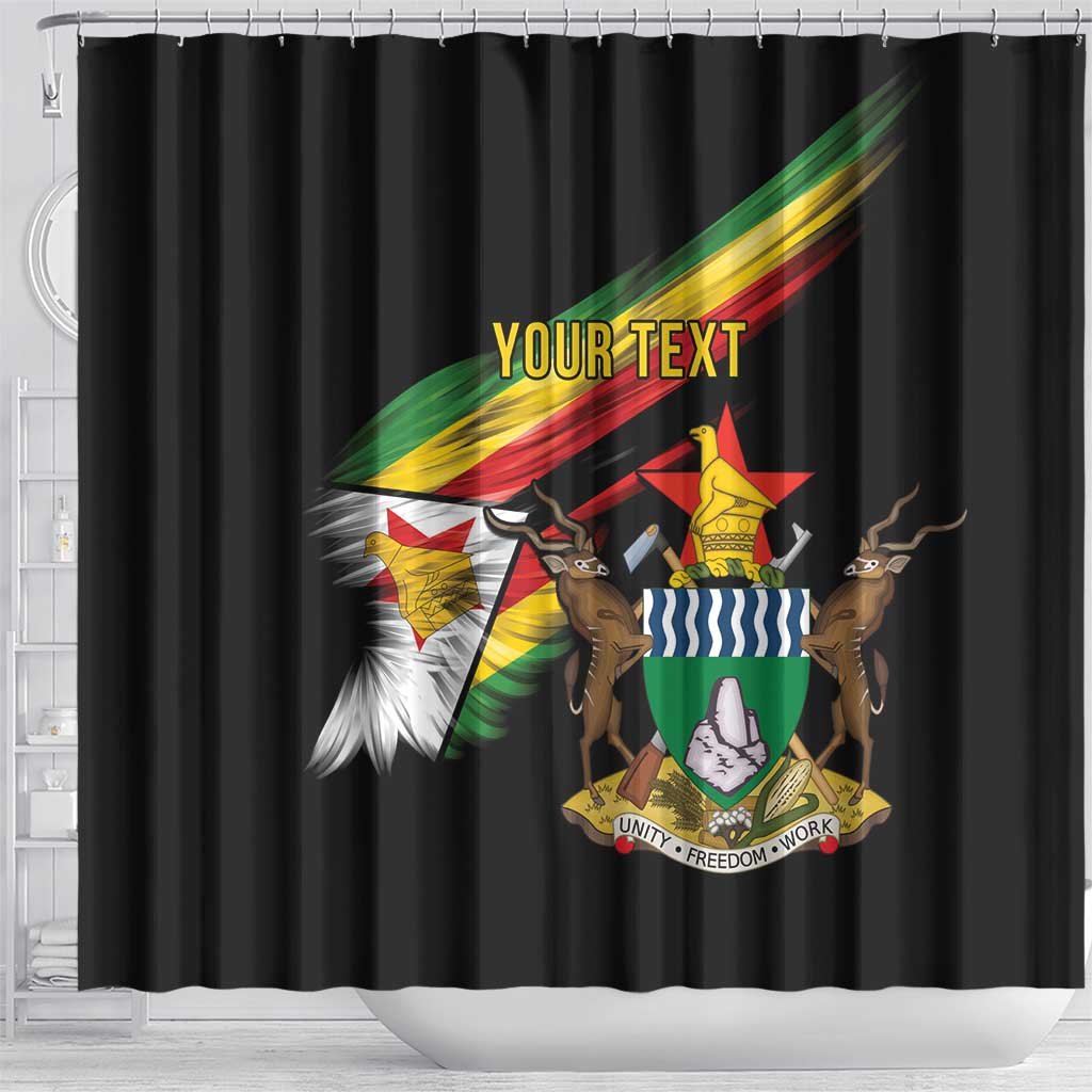 Zimbabwe Wings Flag Shower Curtain Proudly Zimbabwean - African Pride