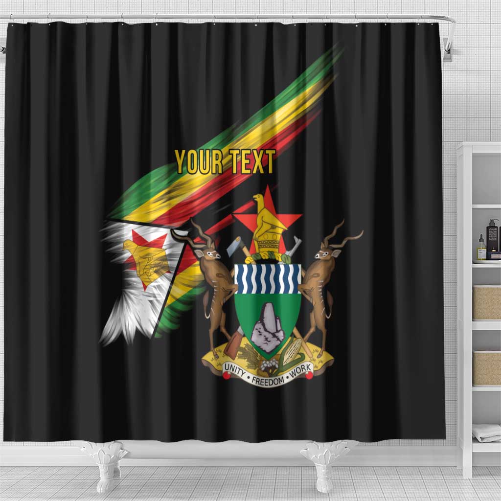 Zimbabwe Wings Flag Shower Curtain Proudly Zimbabwean - African Pride
