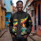 Zimbabwe Wings Flag Sleeve Zip Bomber Jacket Proudly Zimbabwean - African Pride