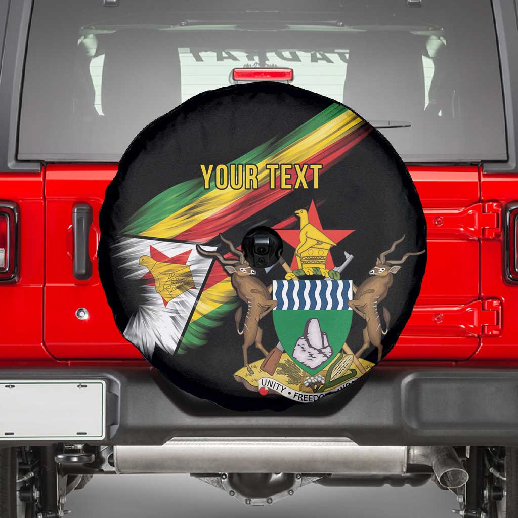 Zimbabwe Wings Flag Spare Tire Cover Proudly Zimbabwean - African Pride