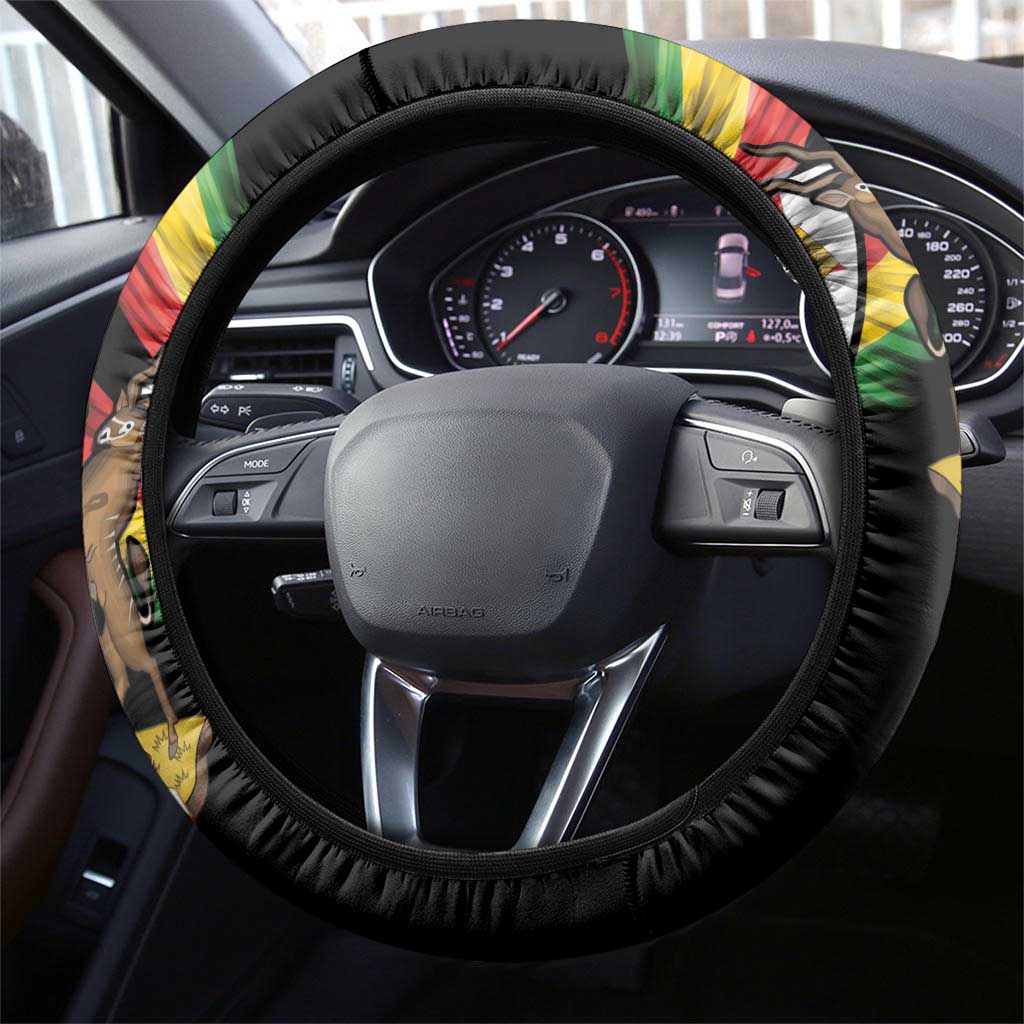 Zimbabwe Wings Flag Steering Wheel Cover Proudly Zimbabwean - African Pride
