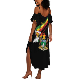 Zimbabwe Wings Flag Summer Maxi Dress Proudly Zimbabwean - African Pride