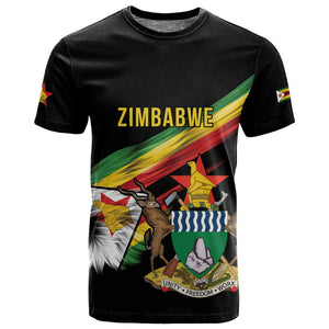 Zimbabwe Wings Flag T shirt Proudly Zimbabwean - African Pride