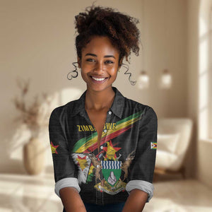 Zimbabwe Wings Flag Women Casual Shirt Proudly Zimbabwean - African Pride