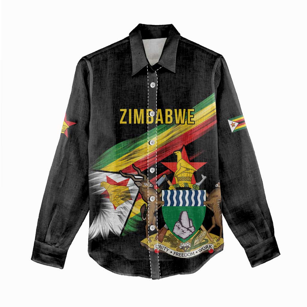 Zimbabwe Wings Flag Women Casual Shirt Proudly Zimbabwean - African Pride