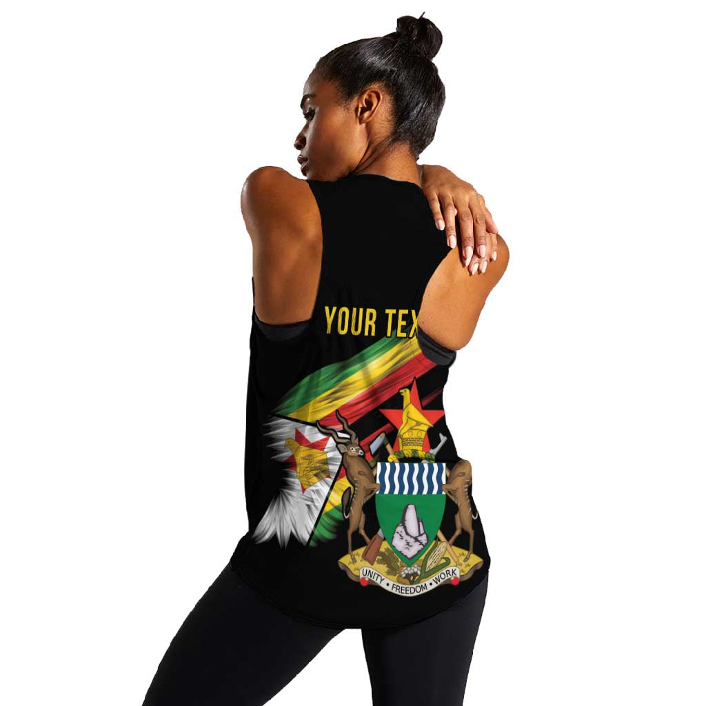 Zimbabwe Wings Flag Women Racerback Tank Proudly Zimbabwean - African Pride