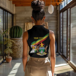 Zimbabwe Wings Flag Women Sleeveless Polo Shirt Proudly Zimbabwean - African Pride