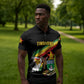 Personalized Zimbabwe Wings Flag Zipper Polo Shirt Proudly Zimbabwean