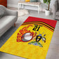 Custom Africa Cricket Uganda Area Rug Cranes Cricket Ball Fire - African Pride