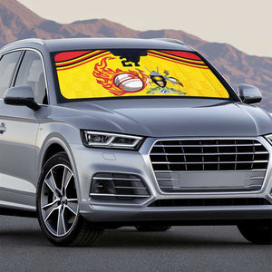 Custom Africa Cricket Uganda Auto Sun Shade Cranes Cricket Ball Fire