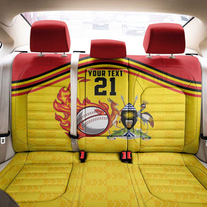 Custom Africa Cricket Uganda Back Car Seat Cover Cranes Cricket Ball Fire - African Pride