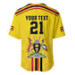 Custom Africa Cricket Uganda Baseball Jersey Cranes Cricket Ball Fire - African Pride