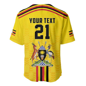 Custom Africa Cricket Uganda Baseball Jersey Cranes Cricket Ball Fire - African Pride