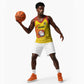 Custom Africa Cricket Uganda Basketball Jersey Cranes Cricket Ball Fire - African Pride