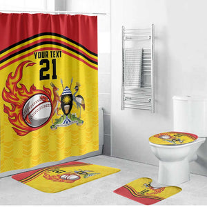 Custom Africa Cricket Uganda Bathroom Set Cranes Cricket Ball Fire