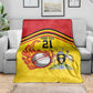 Custom Africa Cricket Uganda Blanket Cranes Cricket Ball Fire - African Pride