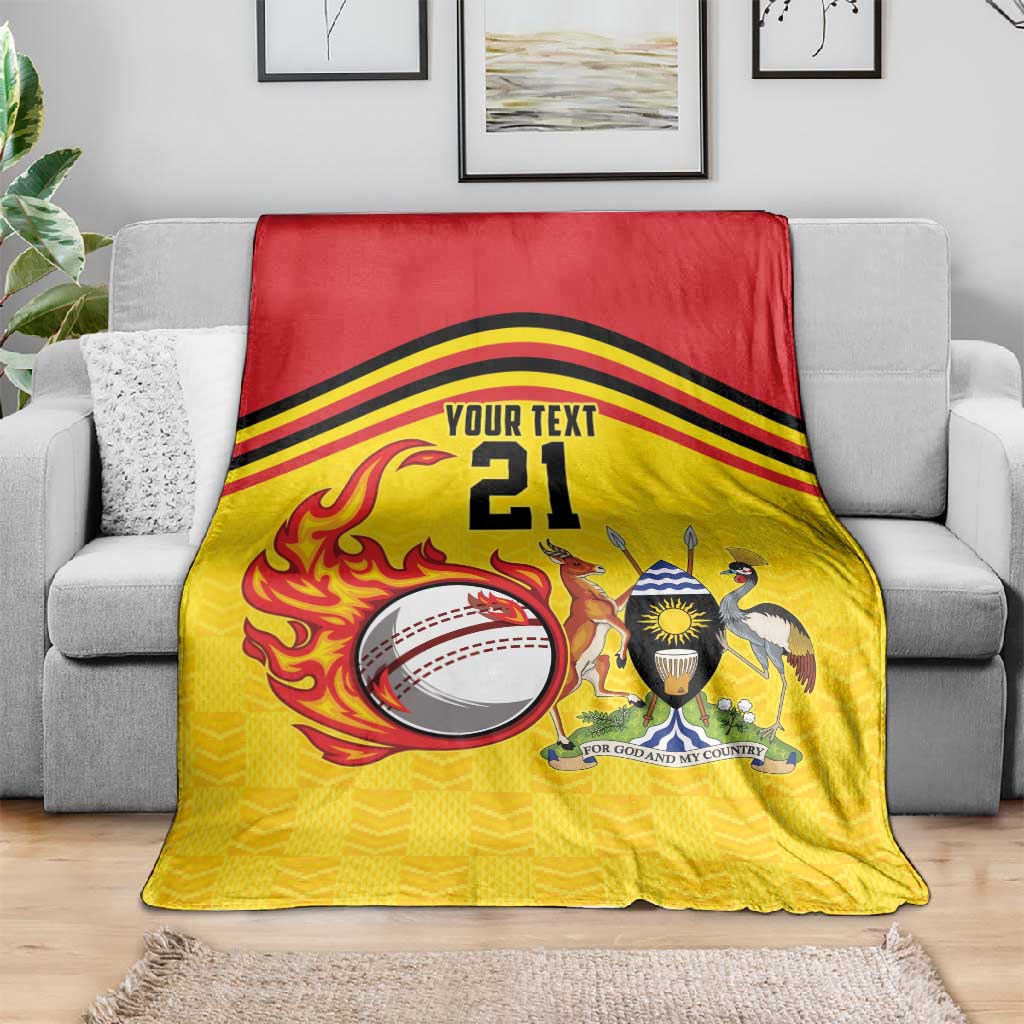 Custom Africa Cricket Uganda Blanket Cranes Cricket Ball Fire - African Pride