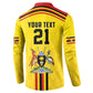Custom Africa Cricket Uganda Button Sweatshirt Cranes Cricket Ball Fire