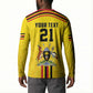 Custom Africa Cricket Uganda Button Sweatshirt Cranes Cricket Ball Fire