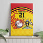 Custom Africa Cricket Uganda Canvas Wall Art Cranes Cricket Ball Fire - African Pride