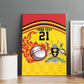 Custom Africa Cricket Uganda Canvas Wall Art Cranes Cricket Ball Fire - African Pride