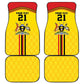 Custom Africa Cricket Uganda Car Mats Cranes Cricket Ball Fire - African Pride
