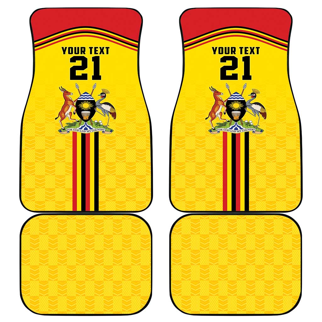 Custom Africa Cricket Uganda Car Mats Cranes Cricket Ball Fire - African Pride