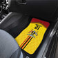 Custom Africa Cricket Uganda Car Mats Cranes Cricket Ball Fire - African Pride