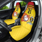 Custom Africa Cricket Uganda Car Seat Cover Cranes Cricket Ball Fire - African Pride
