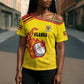 Custom Africa Cricket Uganda Cross Shoulder Shirt Cranes Cricket Ball Fire