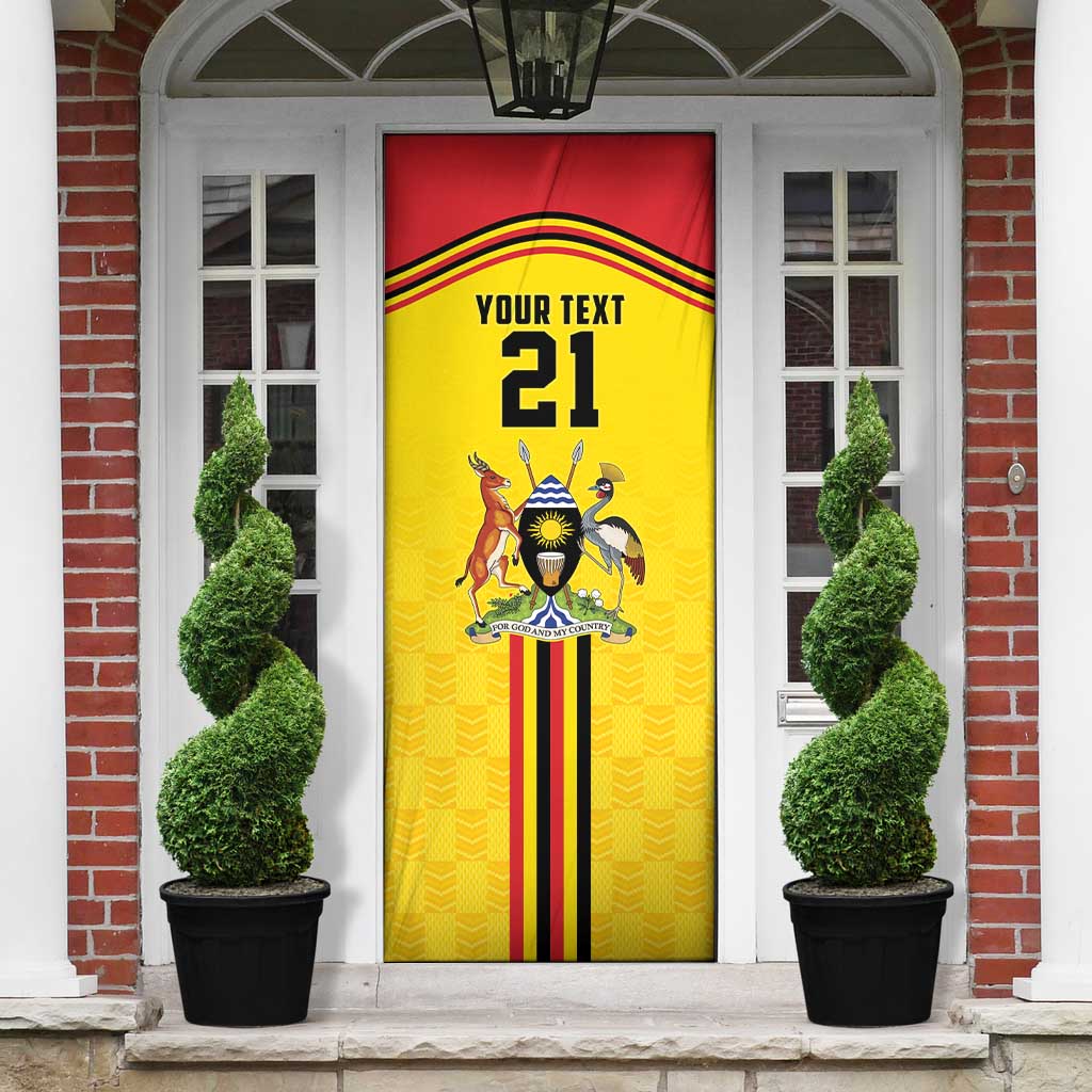 Custom Africa Cricket Uganda Door Cover Cranes Cricket Ball Fire