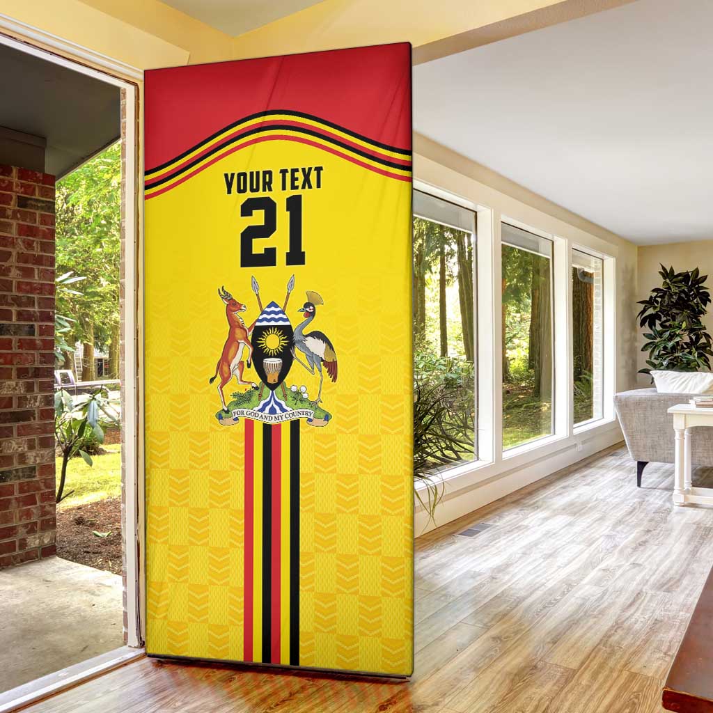 Custom Africa Cricket Uganda Door Cover Cranes Cricket Ball Fire