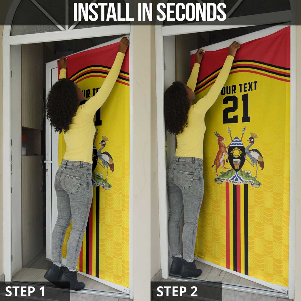 Custom Africa Cricket Uganda Door Cover Cranes Cricket Ball Fire