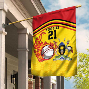 Custom Africa Cricket Uganda Garden Flag Cranes Cricket Ball Fire - African Pride