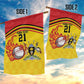 Custom Africa Cricket Uganda Garden Flag Cranes Cricket Ball Fire - African Pride