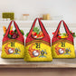 Custom Africa Cricket Uganda Grocery Bag Cranes Cricket Ball Fire - African Pride