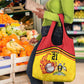 Custom Africa Cricket Uganda Grocery Bag Cranes Cricket Ball Fire - African Pride