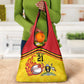 Custom Africa Cricket Uganda Grocery Bag Cranes Cricket Ball Fire - African Pride