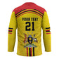 Custom Africa Cricket Uganda Hockey Jersey Cranes Cricket Ball Fire