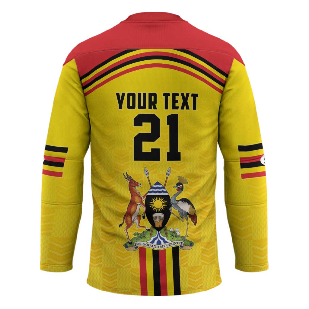 Custom Africa Cricket Uganda Hockey Jersey Cranes Cricket Ball Fire