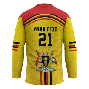 Custom Africa Cricket Uganda Hockey Jersey Cranes Cricket Ball Fire