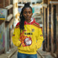Custom Africa Cricket Uganda Hoodie Cranes Cricket Ball Fire - African Pride
