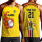Custom Africa Cricket Uganda Men Tank Top Cranes Cricket Ball Fire - African Pride
