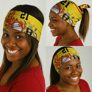 Custom Africa Cricket Uganda Neck Gaiter Cranes Cricket Ball Fire LT9