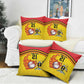 Custom Africa Cricket Uganda Pillow Cover Cranes Cricket Ball Fire