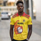 Custom Africa Cricket Uganda Polo Shirt Cranes Cricket Ball Fire - African Pride