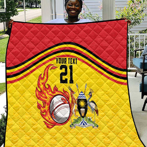 Custom Africa Cricket Uganda Quilt Cranes Cricket Ball Fire - African Pride