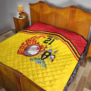 Custom Africa Cricket Uganda Quilt Cranes Cricket Ball Fire - African Pride