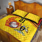 Custom Africa Cricket Uganda Quilt Bed Set Cranes Cricket Ball Fire - African Pride